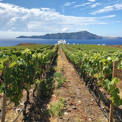 Santorini wijngaard Assyrtiko
