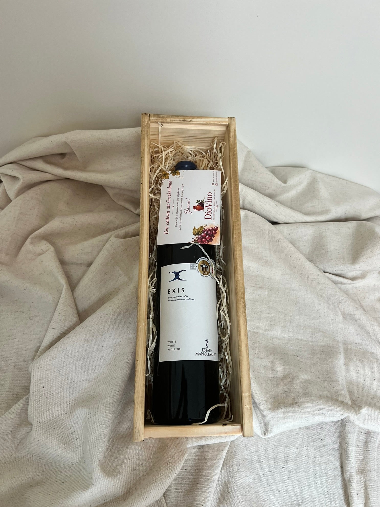Luxe houten wijnkistje